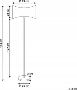 Lampa podłogowa Beliani Lampa podłogowa metalowa srebrna CALVILLO 12