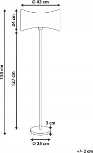 Lampa podłogowa Beliani Lampa podłogowa metalowa srebrna CALVILLO 14