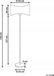 Lampa podłogowa Beliani Lampa podłogowa metalowa srebrna CALVILLO 10