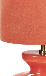 Lampa stołowa Beliani Lampa stołowa zamsz pomarańczowa OTEROS 5