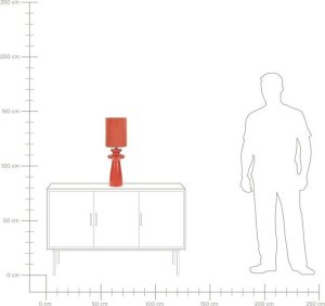 Lampa stołowa Beliani Lampa stołowa zamsz pomarańczowa OTEROS 8