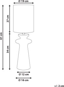 Lampa stołowa Beliani Lampa stołowa zamsz pomarańczowa OTEROS 9