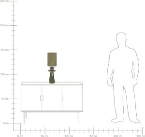 Lampa stołowa Beliani Lampa stołowa zamsz zielona OTEROS 8