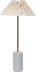 Lampa stołowa Beliani Lampa stołowa lniana beżowa BALUARTE 1