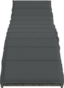 vidaXL Leżaki ze stolikiem, 2 szt., szare, polirattan 5