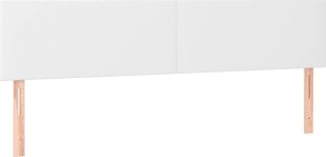 vidaXL Łóżko kontynentalne z materacem i LED, białe, 120x190 cm 9