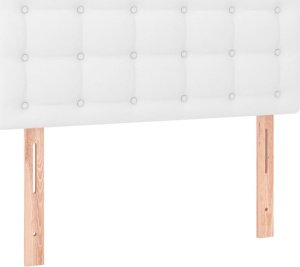 vidaXL Łóżko kontynentalne z materacem i LED, białe, 120x190 cm 7