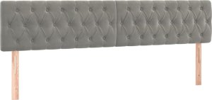 vidaXL Łóżko kontynentalne z materacem i LED, jasnoszare, 120x190 cm 9