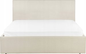 Beliani Łóżko z pojemnikiem tapicerowane 140 x 200 cm beżowe ORBEY 6