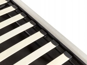 Beliani Łóżko z pojemnikiem tapicerowane 140 x 200 cm beżowe ORBEY 10