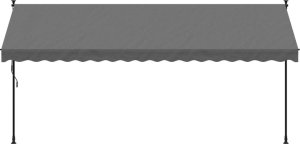 vidaXL Markiza zwijana, antracytowa, 400x150 cm, tkanina i stal 3
