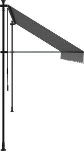 vidaXL Markiza zwijana, antracytowa, 400x150 cm, tkanina i stal 4