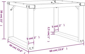 vidaXL Nogi do stolika kawowego w kształcie czworokąta, 60x40x38 cm 9