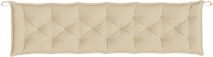 vidaXL Poduszka na ławkę ogrodową, beżowa, 200x50x7 cm, tkanina 4