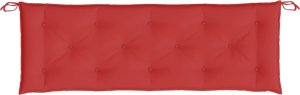 vidaXL Poduszka na ławkę ogrodową, czerwona, 150x50x7 cm, tkanina 4