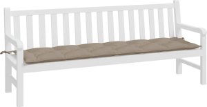vidaXL Poduszka na ławkę ogrodową, taupe, 200x50x7 cm, tkanina 3