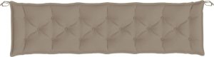 vidaXL Poduszka na ławkę ogrodową, taupe, 200x50x7 cm, tkanina 4