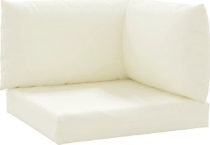 vidaXL Poduszki na palety, 3 szt., kremowe, tkanina Oxford 2