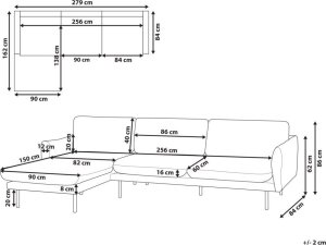 Beliani Prawostronny narożnik tapicerowany zielony VINTERBRO 10