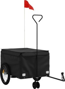 vidaXL Przyczepka rowerowa, czarna, 45 kg, żelazo 2