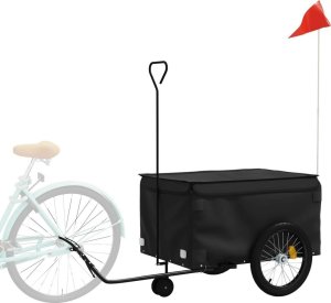 vidaXL Przyczepka rowerowa, czarna, 45 kg, żelazo 3