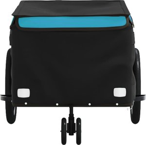 vidaXL Przyczepka rowerowa, czarno-niebieska, 30 kg, żelazo 6