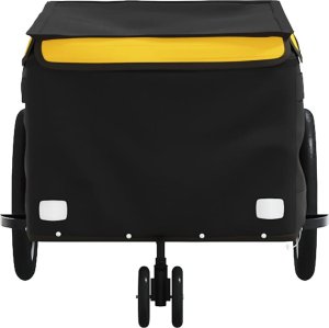 vidaXL Przyczepka rowerowa, czarno-żółta, 30 kg, żelazo 6