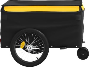 vidaXL Przyczepka rowerowa, czarno-żółta, 30 kg, żelazo 7