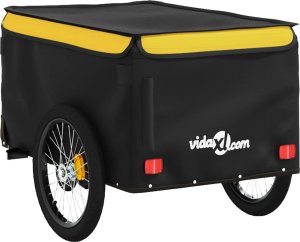vidaXL Przyczepka rowerowa, czarno-żółta, 30 kg, żelazo 8