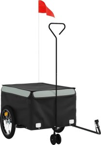 vidaXL Przyczepka rowerowa, czarno-szara, 45 kg, żelazo 2