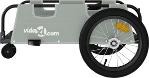 vidaXL Przyczepka rowerowa, szara, tkanina Oxford i żelazo 6