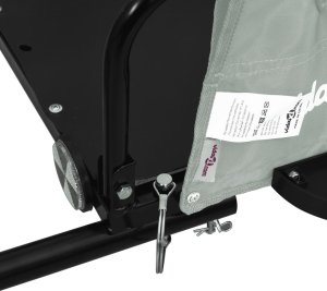 vidaXL Przyczepka rowerowa, szara, tkanina Oxford i żelazo 9