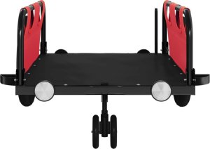 vidaXL Przyczepka rowerowa, czerwona, tkanina Oxford i żelazo 5