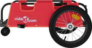 vidaXL Przyczepka rowerowa, czerwona, tkanina Oxford i żelazo 6