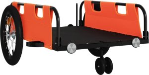 vidaXL Przyczepka rowerowa, pomarańczowa, tkanina Oxford i żelazo 4