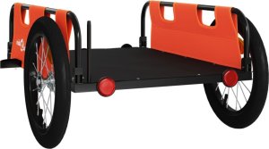 vidaXL Przyczepka rowerowa, pomarańczowa, tkanina Oxford i żelazo 7