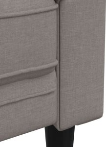 vidaXL Sofa Chesterfield, dwuosobowa, kolor taupe, obita tkaniną 7