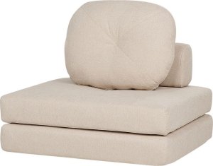 Beliani Sofa rozkładana jednoosobowa beżowa OLDEN 4