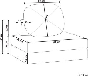 Beliani Sofa rozkładana jednoosobowa beżowa OLDEN 10