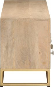 vidaXL Szafka pod TV, 110x30x40 cm, lite drewno mango i żelazo 4