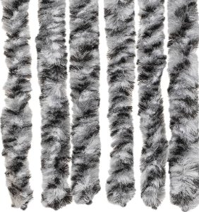 vidaXL Zasłona przeciwko owadom, szaro-czarno-biała, 100x220, szenil 5