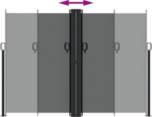 vidaXL Zwijana markiza boczna na taras, antracytowa, 180 x 600 cm 5