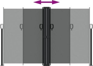 vidaXL Zwijana markiza boczna, antracytowa, 160 x 600 cm 5