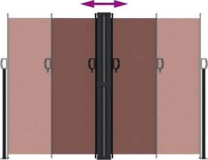 vidaXL Zwijana markiza boczna na taras, brązowa, 180 x 600 cm 5