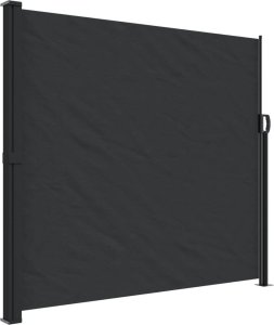 vidaXL Zwijana markiza boczna, czarna, 180x300 cm 2