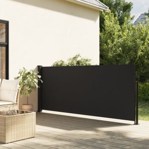 vidaXL Zwijana markiza boczna, czarna, 140x300 cm Lumarko! 1