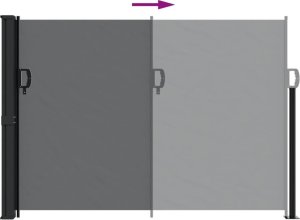 vidaXL Zwijana markiza boczna, czarna, 140x300 cm 5
