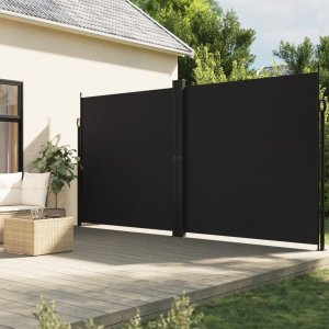 vidaXL Zwijana markiza boczna, czarna, 200 x 600 cm Lumarko! 1