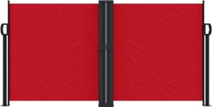 vidaXL Zwijana markiza boczna, czerwona, 120 x 1000 cm 3