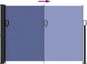 vidaXL Zwijana markiza boczna, niebieska, 140x300 cm 5